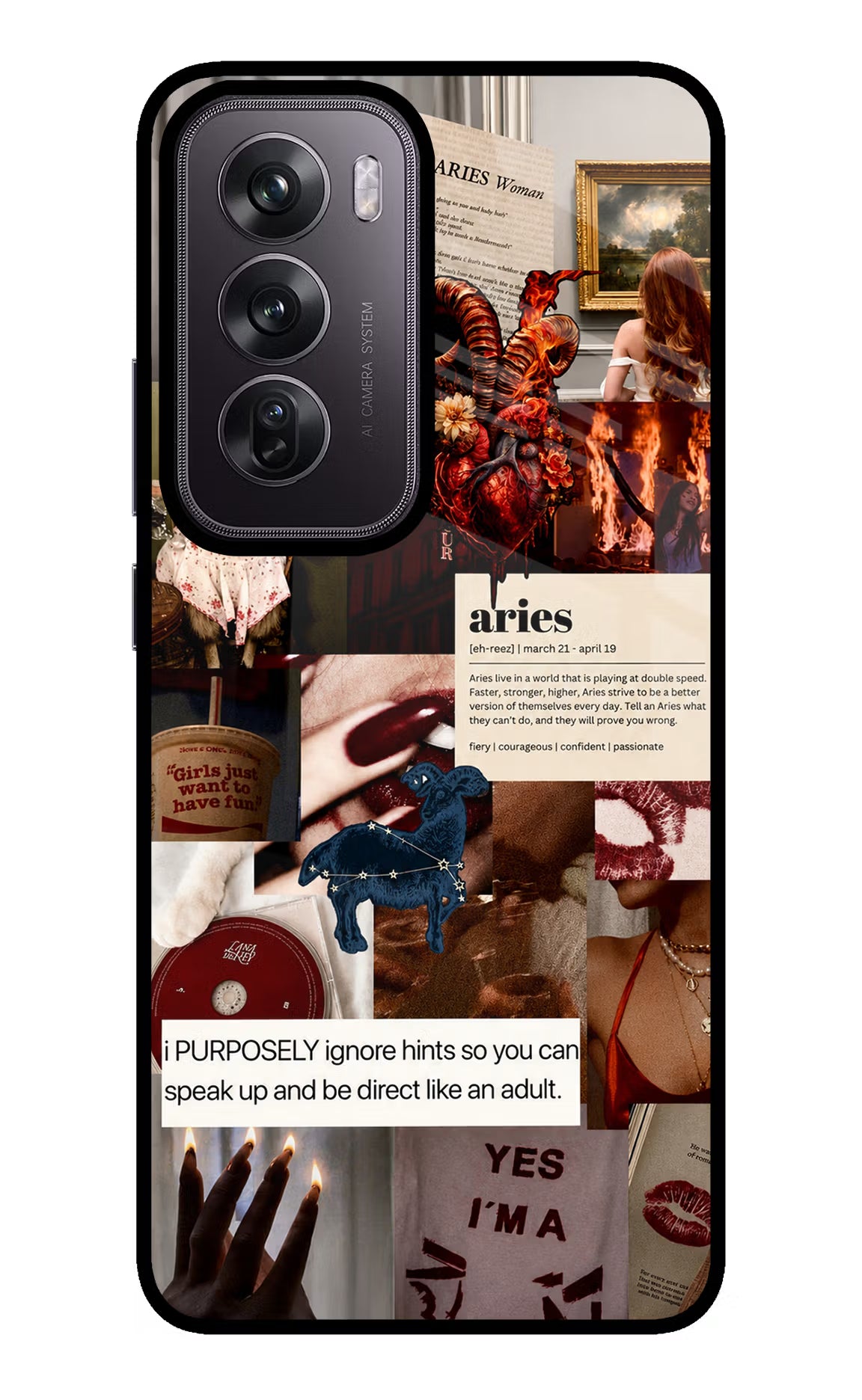 Zodiac Aries Oppo Reno12 Pro 5G Glass Case