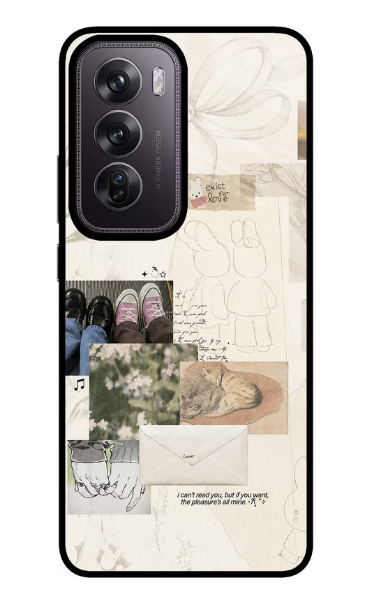 Soft Aesthetic Oppo Reno12 Pro 5G Glass Case