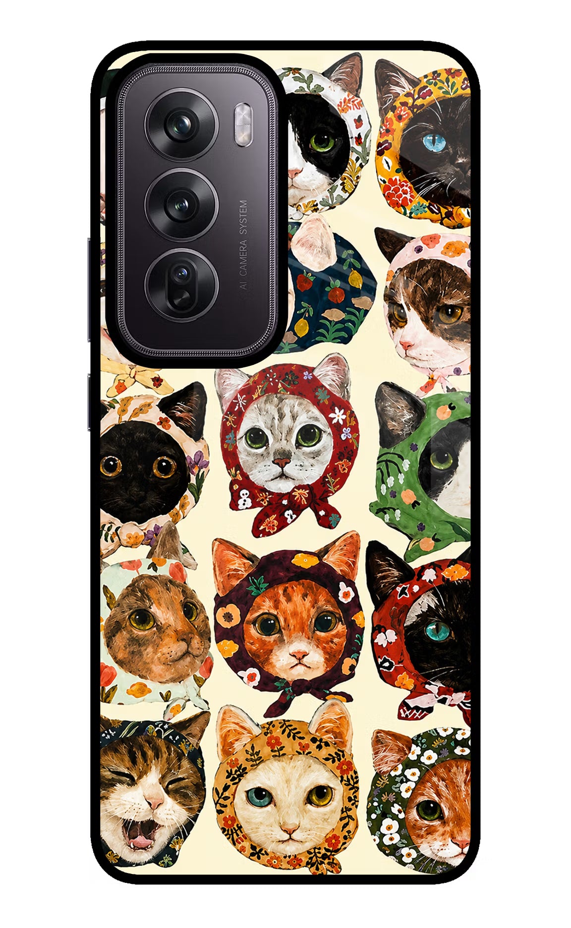 Cool Cat Oppo Reno12 Pro 5G Glass Case