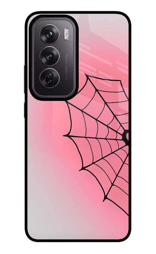 Pink Web Oppo Reno12 Pro 5G Glass Case