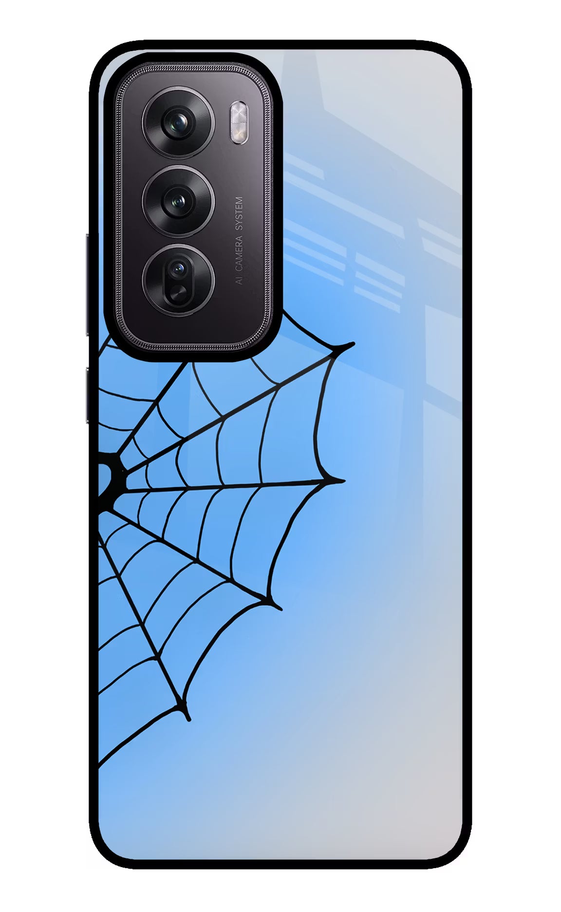 Blue Web Oppo Reno12 Pro 5G Glass Case