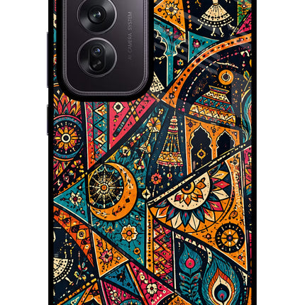 Folk Print Oppo Reno12 Pro 5G Glass Case