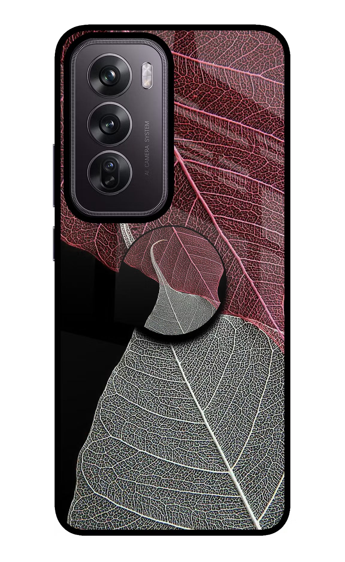 Leaf Pattern Oppo Reno12 Pro 5G Pop Case by Casekaro