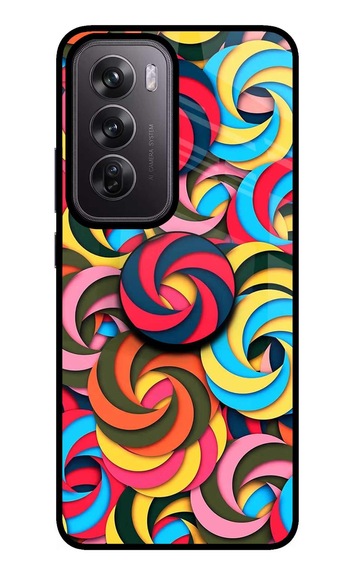 Spiral Pattern Oppo Reno12 Pro 5G Pop Case by Casekaro