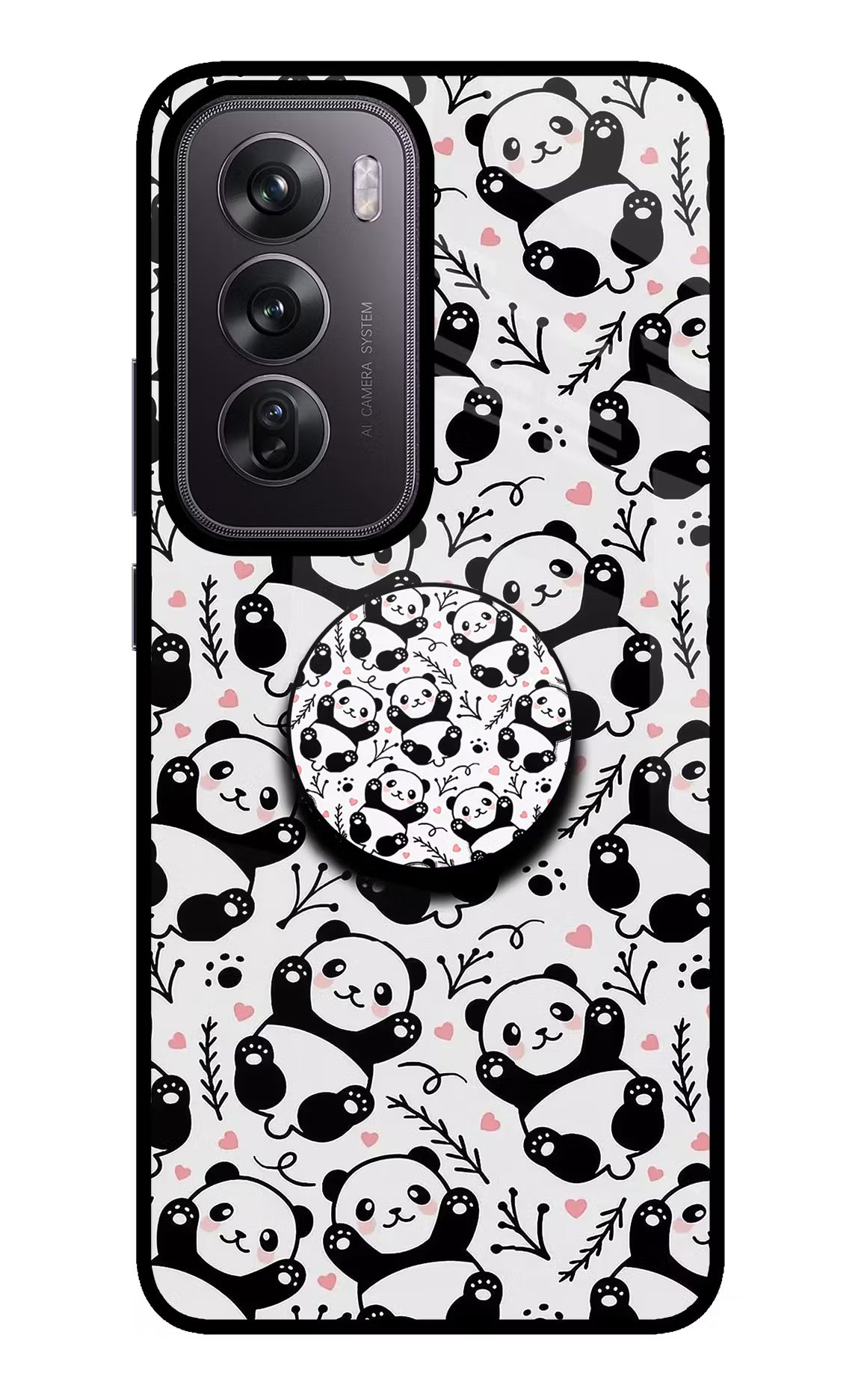 Cute Panda Oppo Reno12 Pro 5G Pop Case by Casekaro
