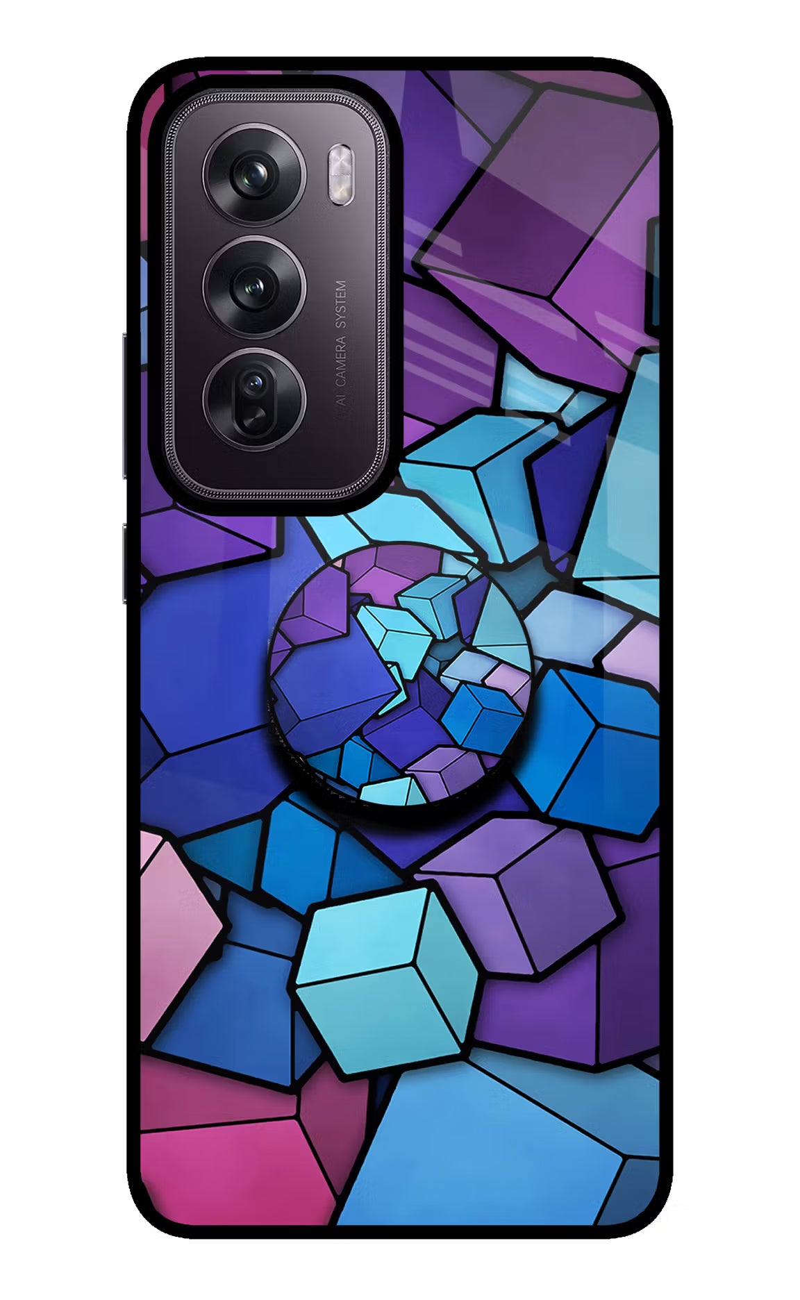 Cubic Abstract Oppo Reno12 Pro 5G Pop Case by Casekaro