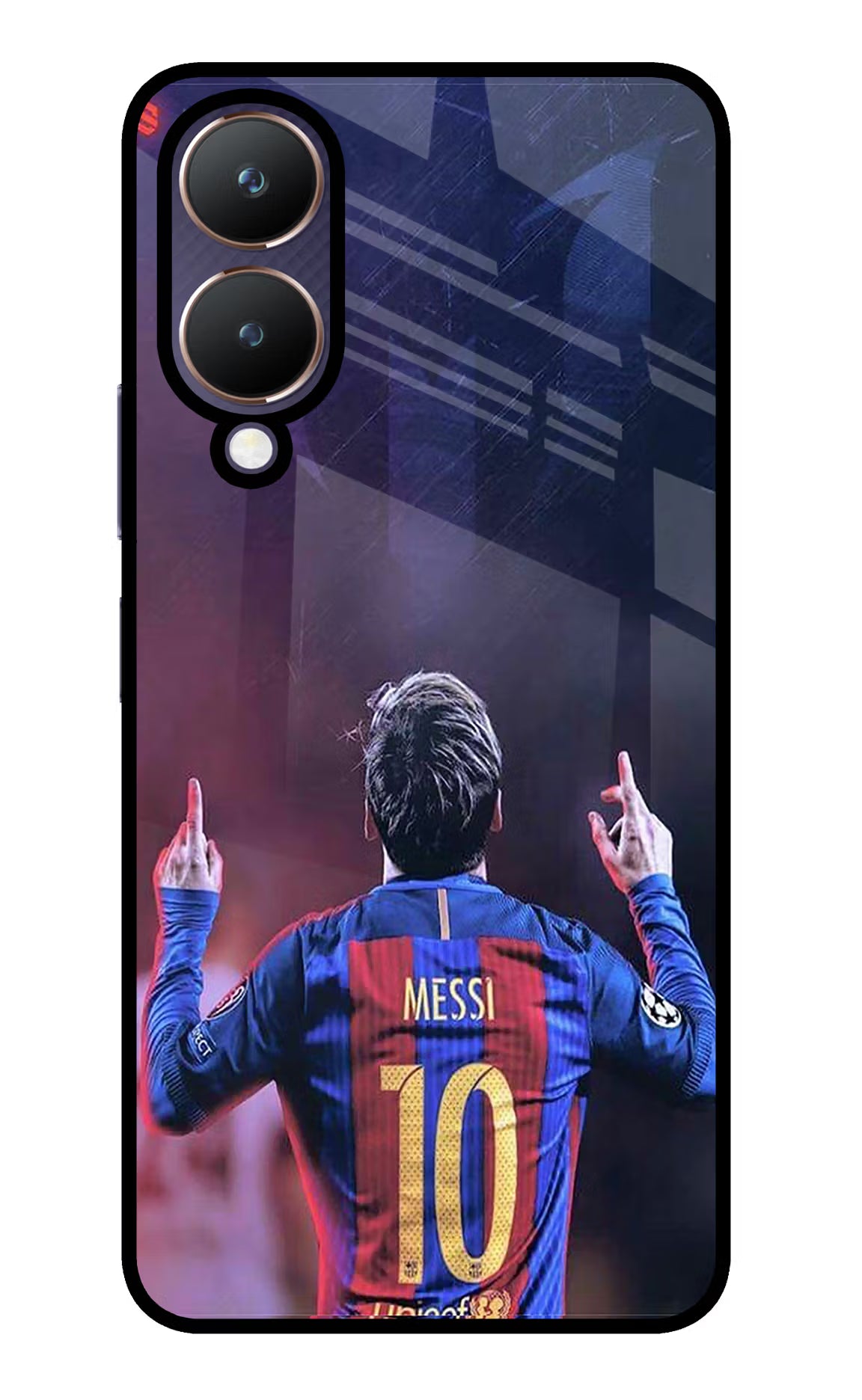 Messi Vivo Y28 5G Glass Case Back Cover by Casekaro