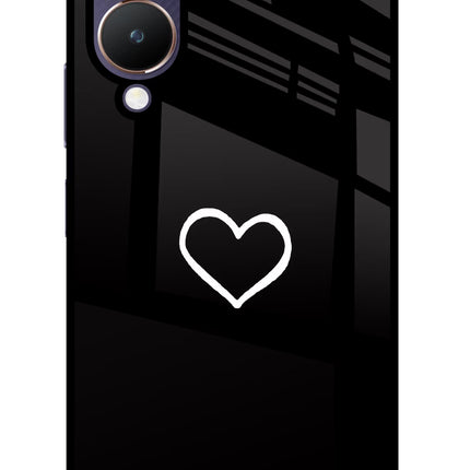 Heart Vivo Y28 5G Glass Case Back Cover by Casekaro