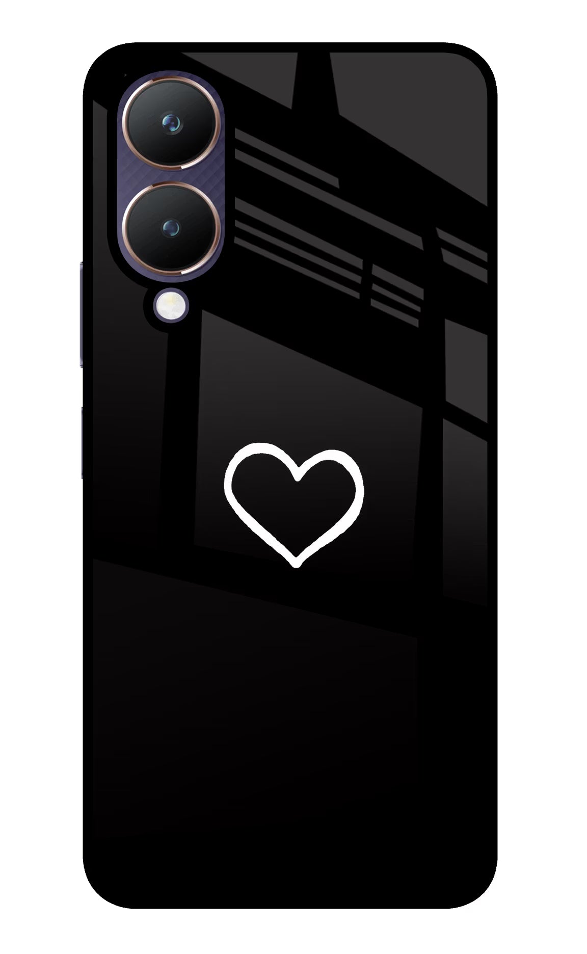Heart Vivo Y28 5G Glass Case Back Cover by Casekaro