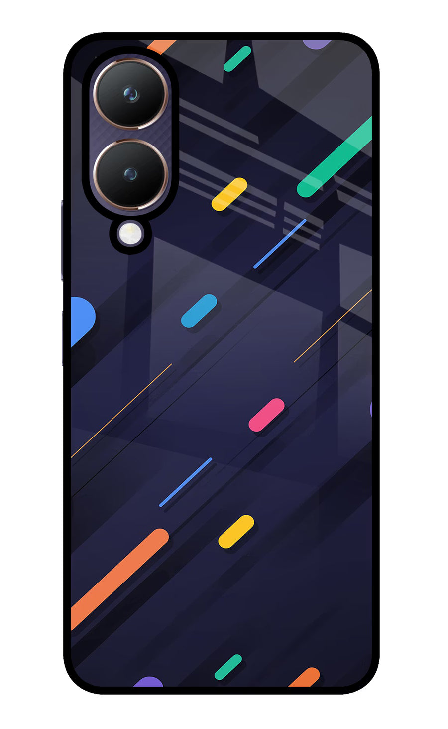 Abstract Design Vivo Y28 5G Back Cover, Glass case