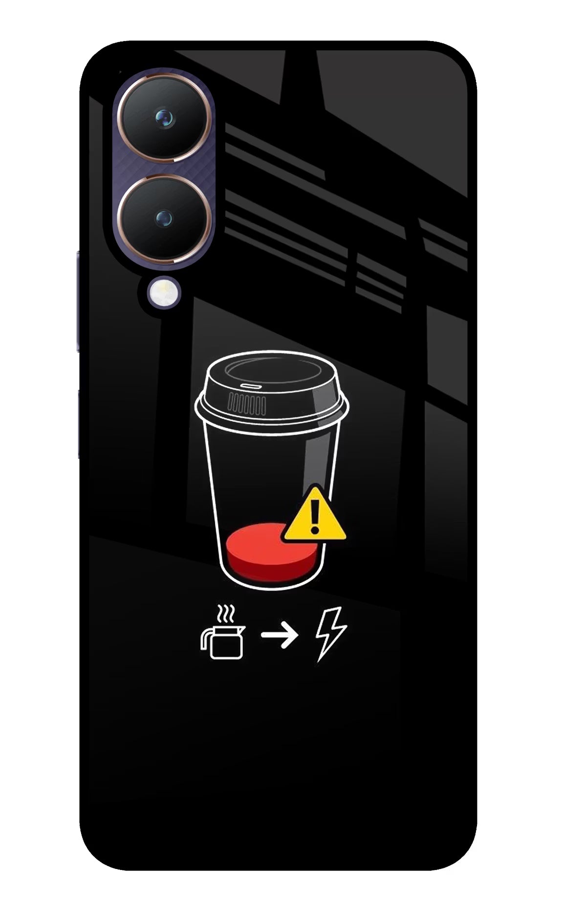 Coffee Vivo Y28 5G Glass Case