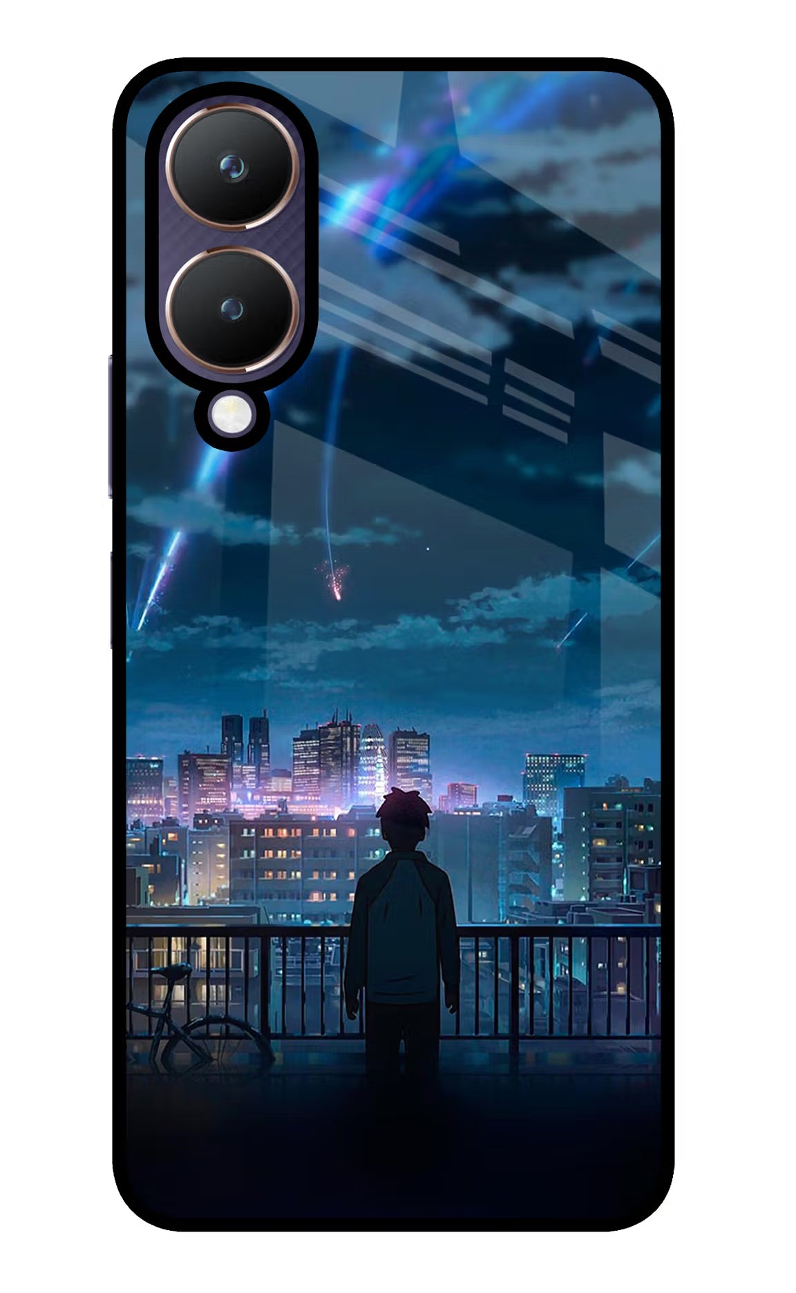 Anime Vivo Y28 5G Glass Case Back Cover by Casekaro