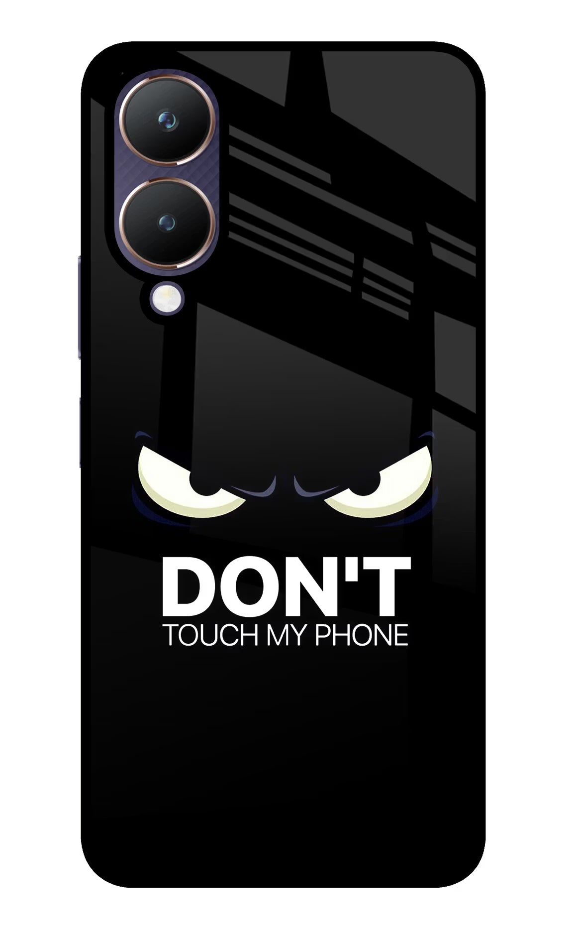 Don'T Touch My Phone Vivo Y28 5G Glass Case Back Cover by Casekaro