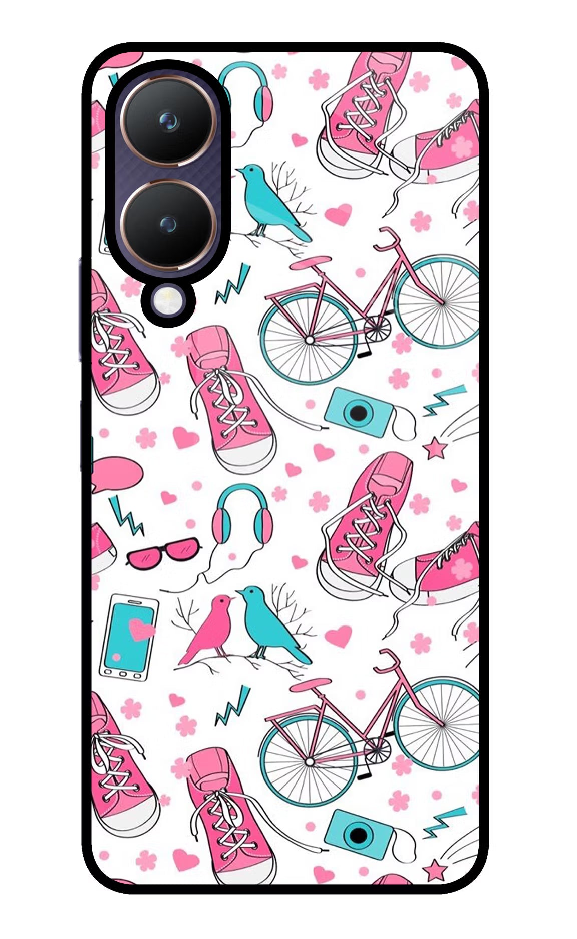 Artwork Vivo Y28 5G Glass Case Back Cover by Casekaro