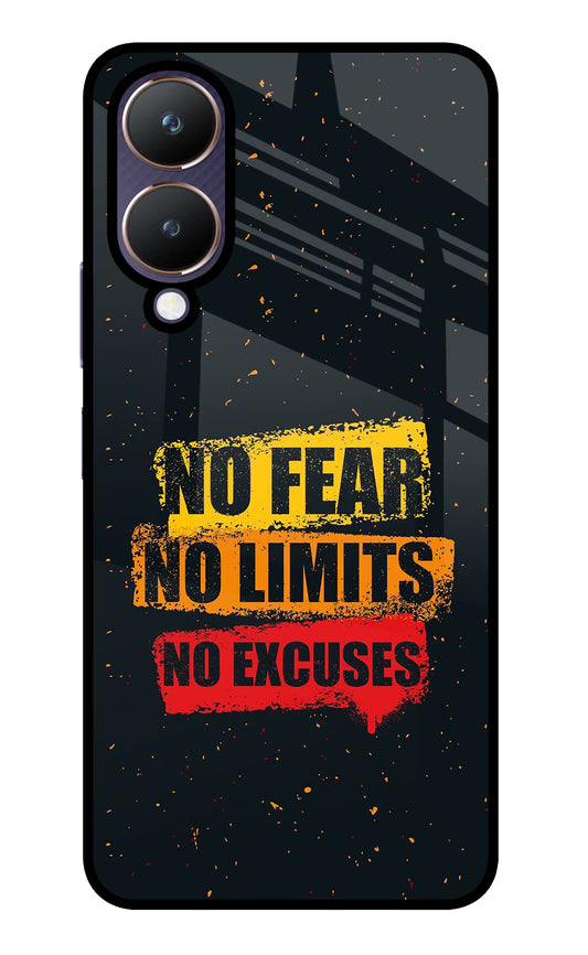 No Fear No Limits No Excuse Vivo Y28 5G Glass Case