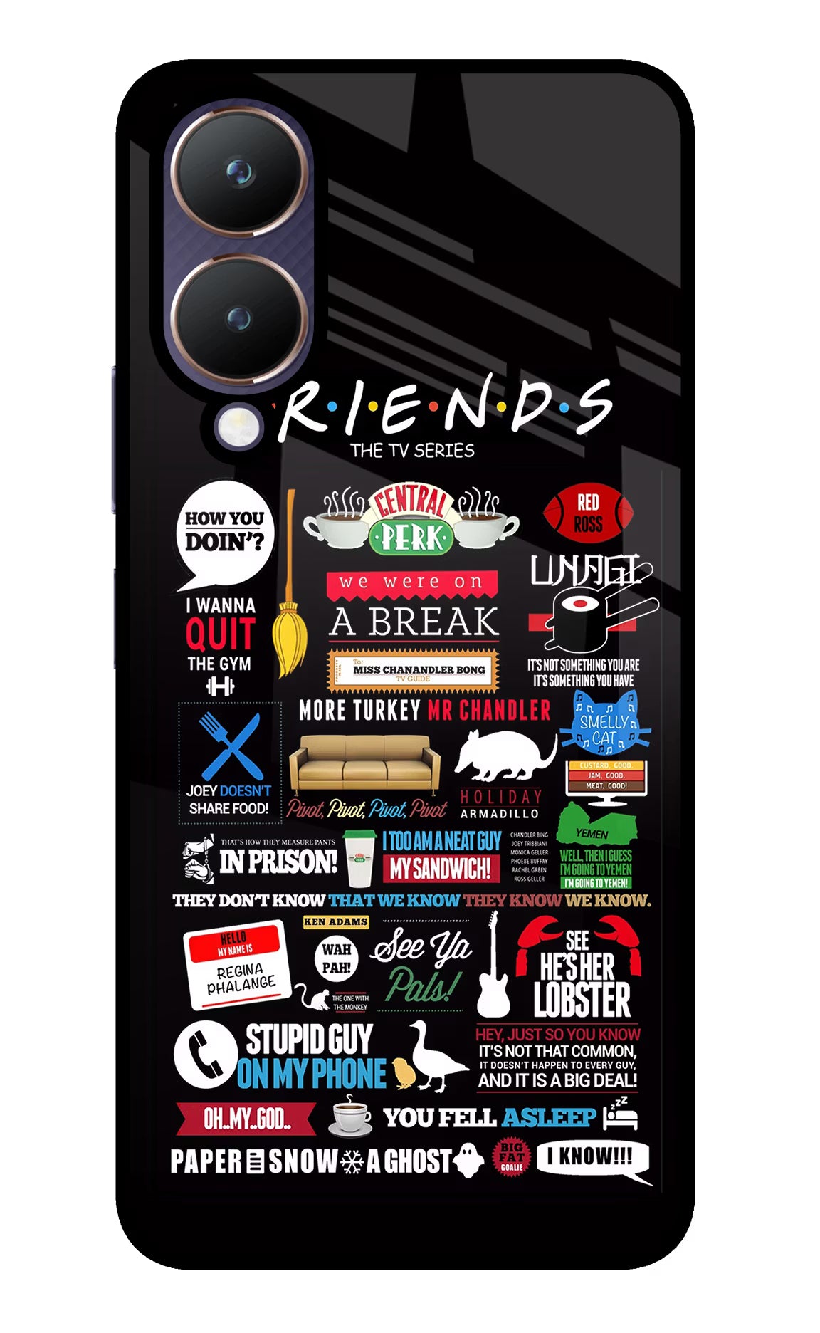 FRIENDS Vivo Y28 5G Glass Case