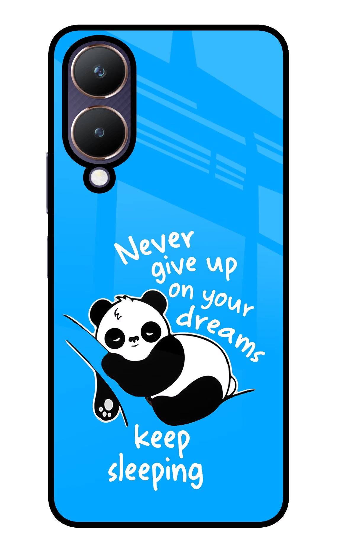 Keep Sleeping Vivo Y28 5G Glass Case Back Cover by Casekaro