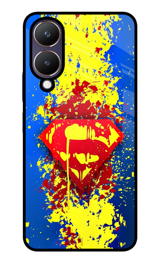 Superman logo Vivo Y28 5G Glass Case