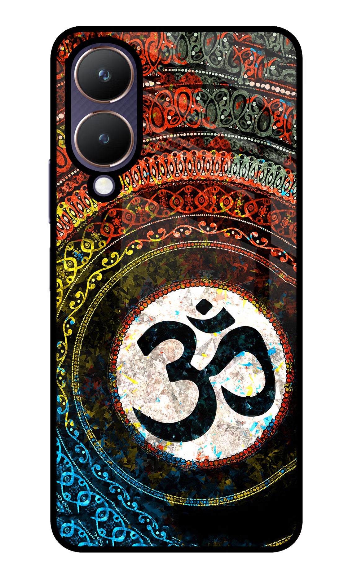 Om Cultural Vivo Y28 5G Glass Case Back Cover by Casekaro