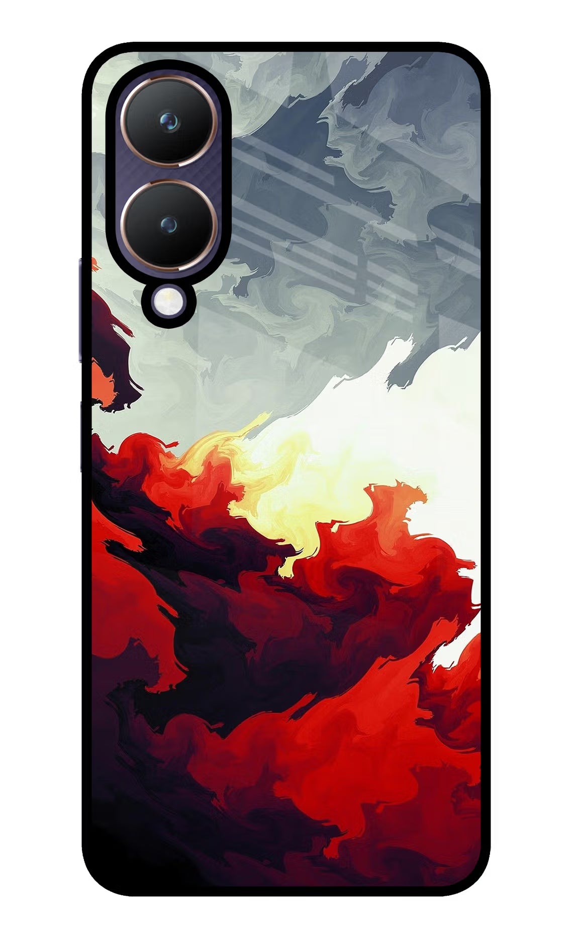 Fire Cloud Vivo Y28 5G Glass Case