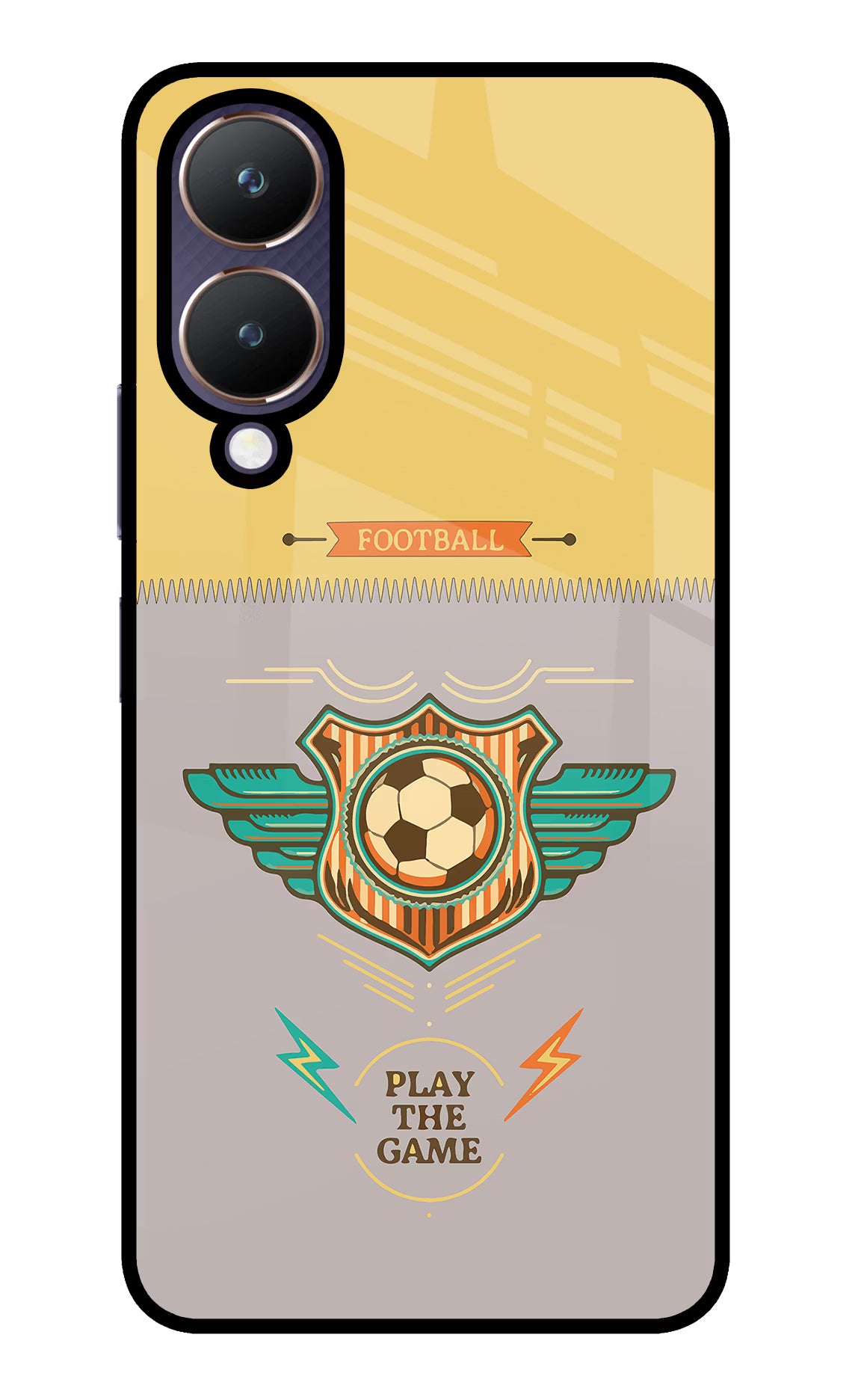 Football Vivo Y28 5G Glass Case Back Cover by Casekaro