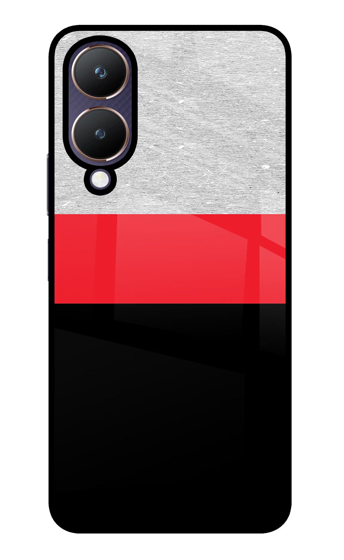 Tri Color Pattern Vivo Y28 5G Glass Case