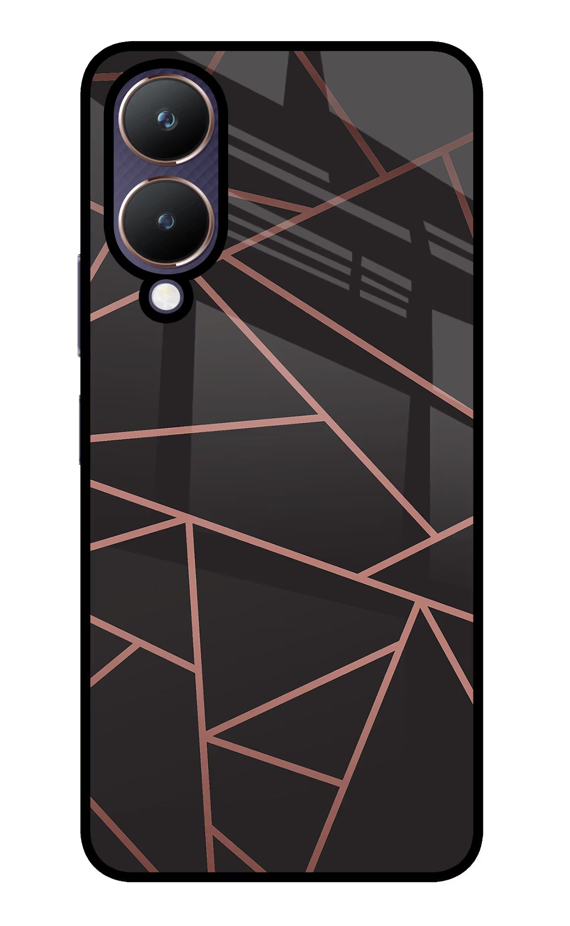 Geometric Pattern Vivo Y28 5G Glass Case Back Cover by Casekaro