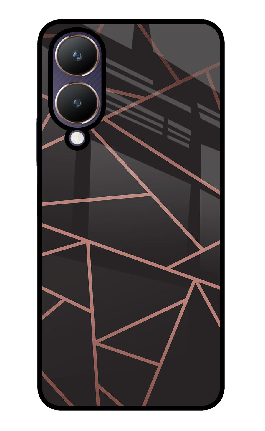 Geometric Pattern Vivo Y28 5G Back Cover, Glass case