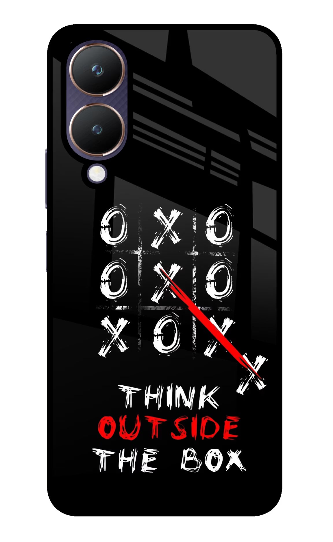 Think out of the BOX Vivo Y28 5G Glass Case Back Cover by Casekaro