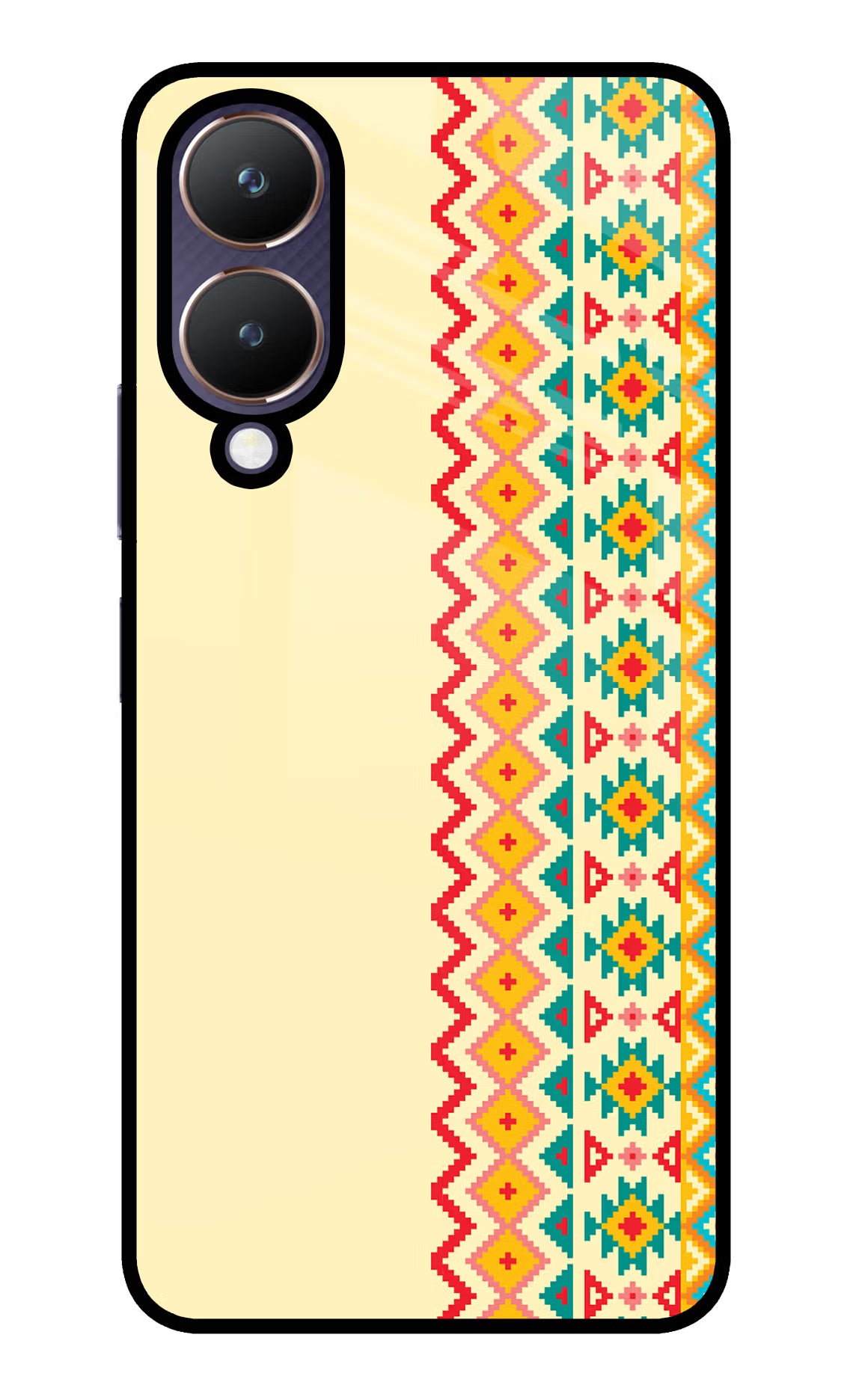 Ethnic Seamless Vivo Y28 5G Glass Case