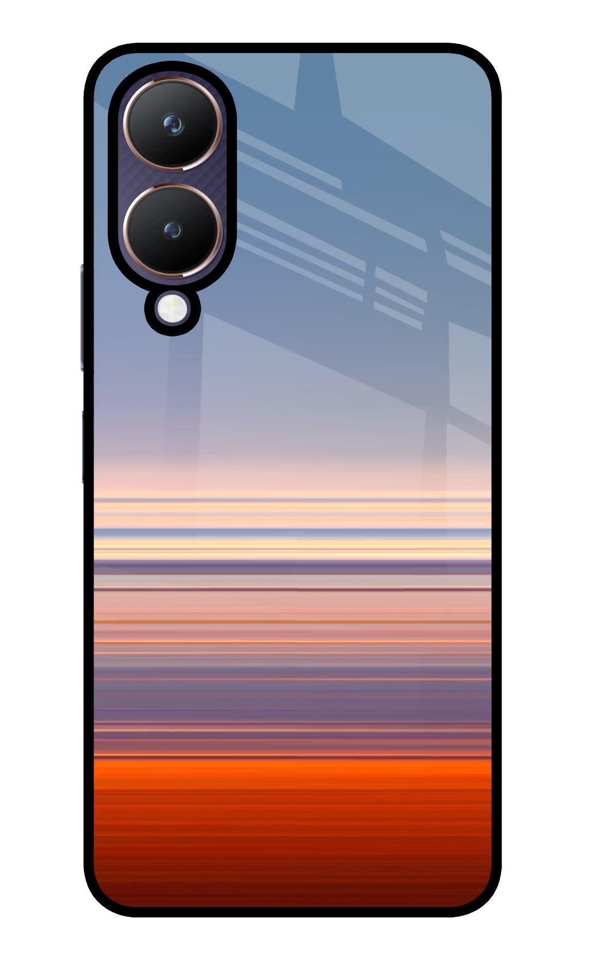 Morning Colors Vivo Y28 5G Glass Case Back Cover by Casekaro