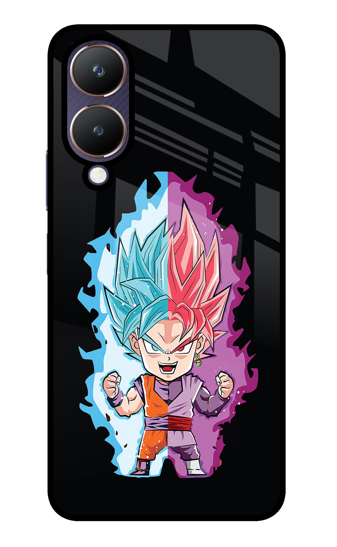 Chota Goku Vivo Y28 5G Glass Case Back Cover by Casekaro