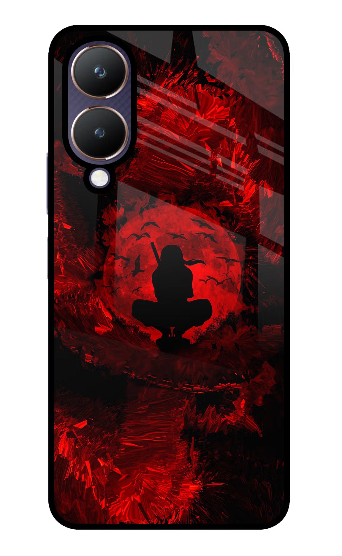 Itachi Uchiha Vivo Y28 5G Glass Case Back Cover by Casekaro