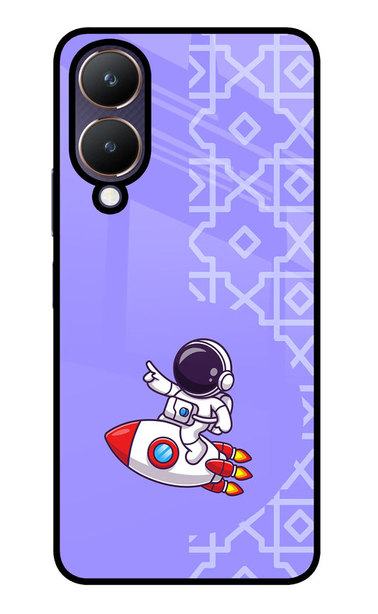 Cute Astronaut Vivo Y28 5G Glass Case