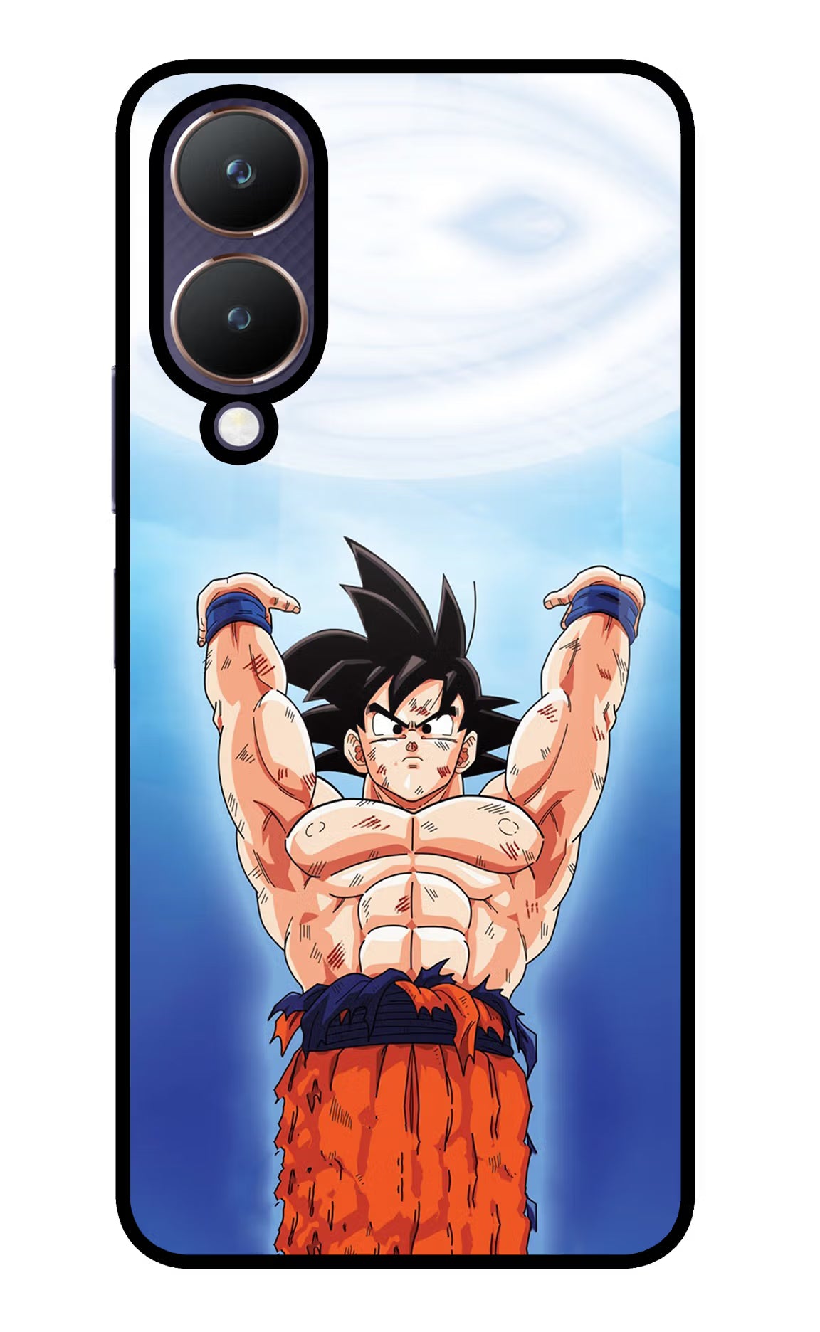 Goku Power Vivo Y28 5G Glass Case Back Cover by Casekaro