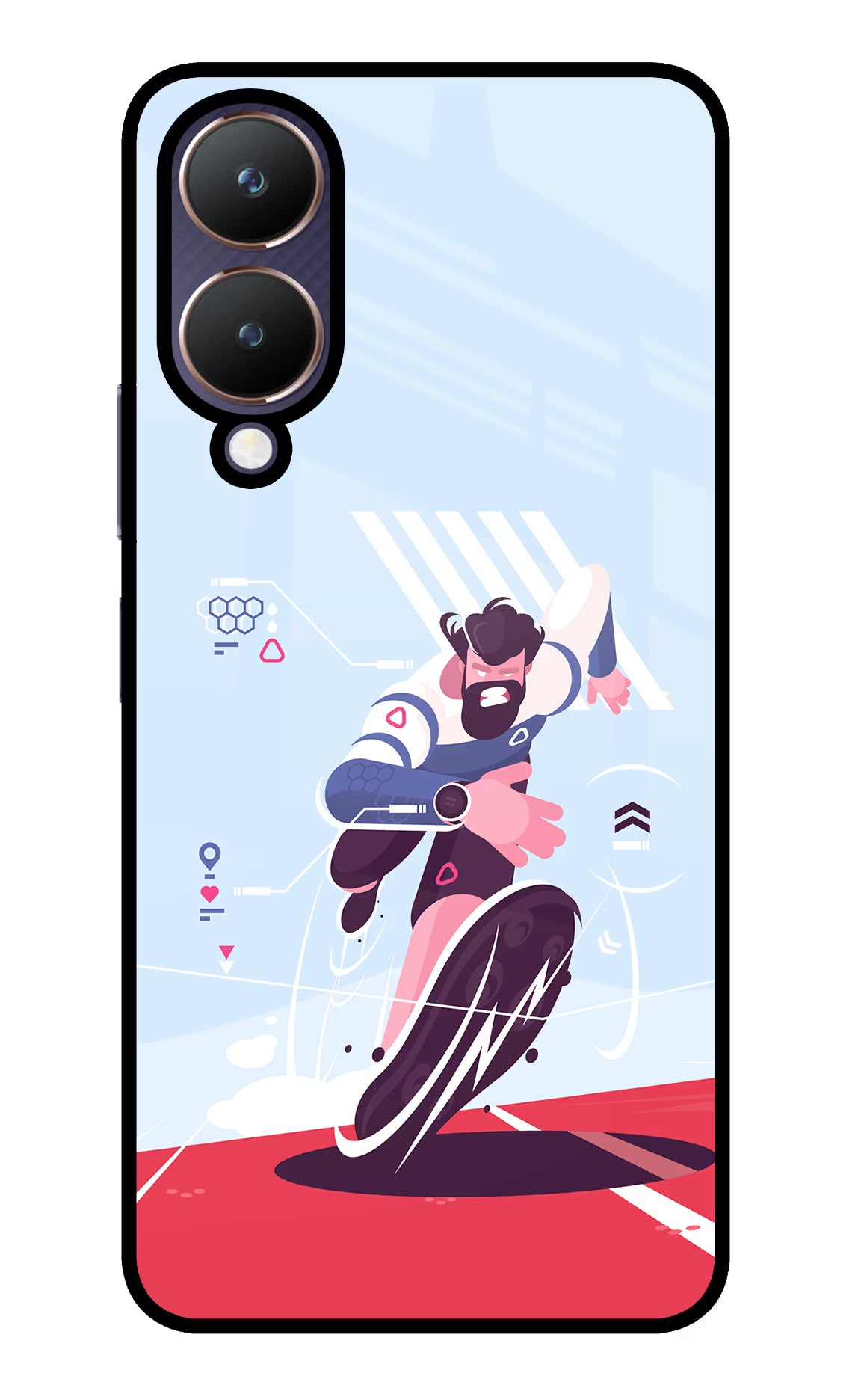 Run Pro Vivo Y28 5G Glass Case Back Cover by Casekaro
