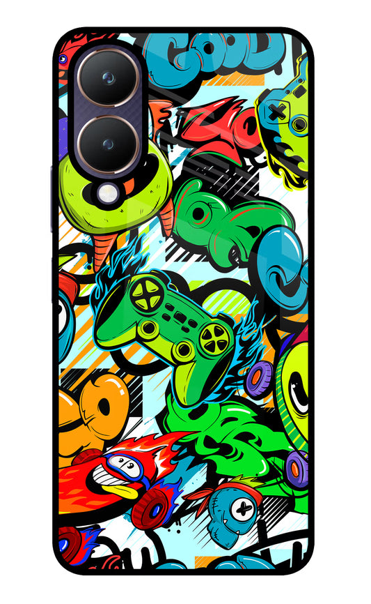 Game Doodle Vivo Y28 5G Glass Case