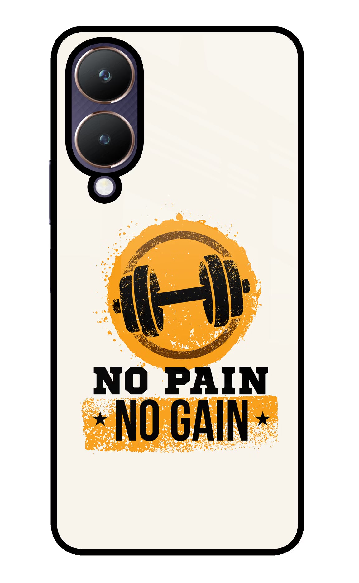No Pain No Gain Vivo Y28 5G Glass Case