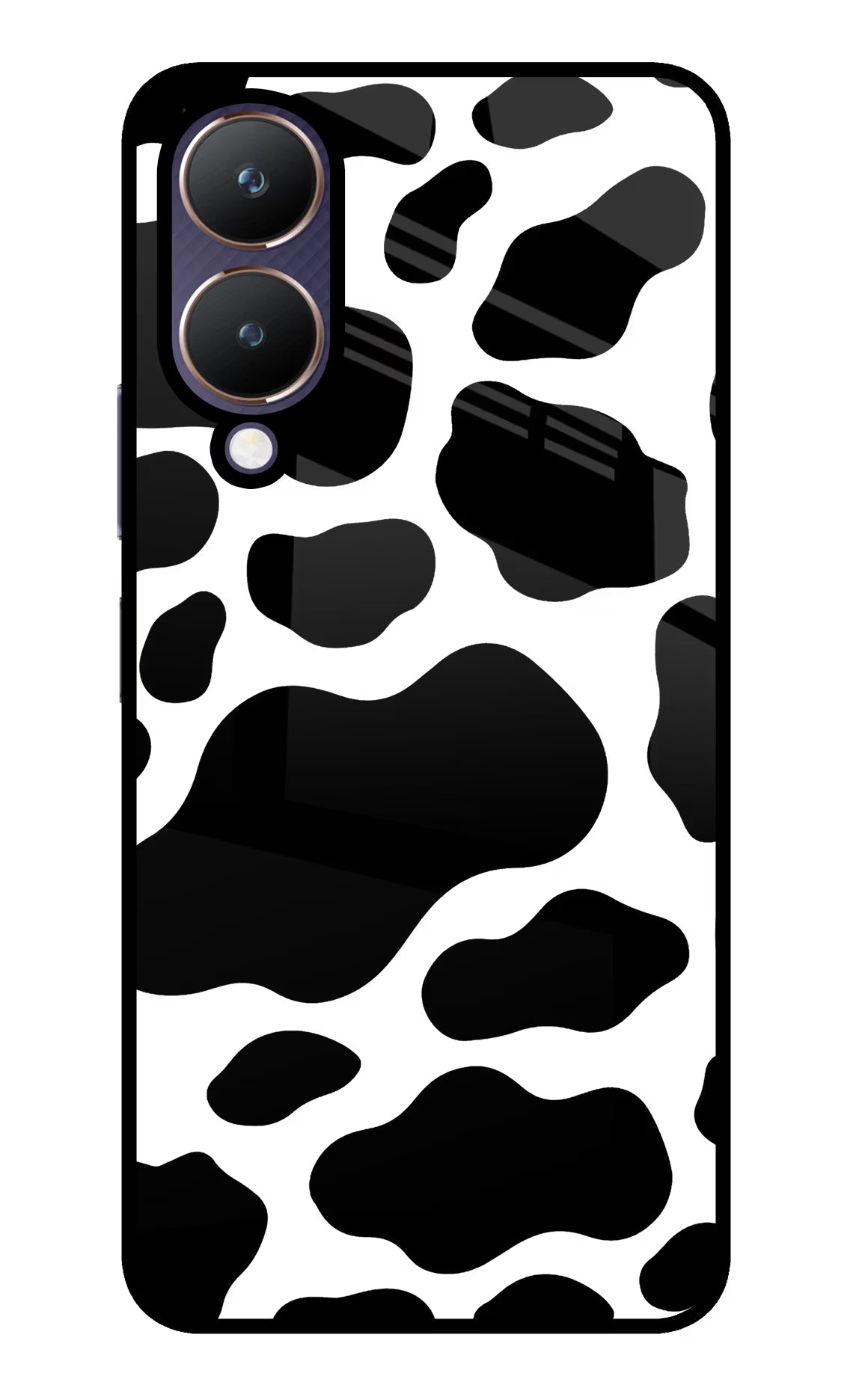 Cow Spots Vivo Y28 5G Glass Case Back Cover by Casekaro