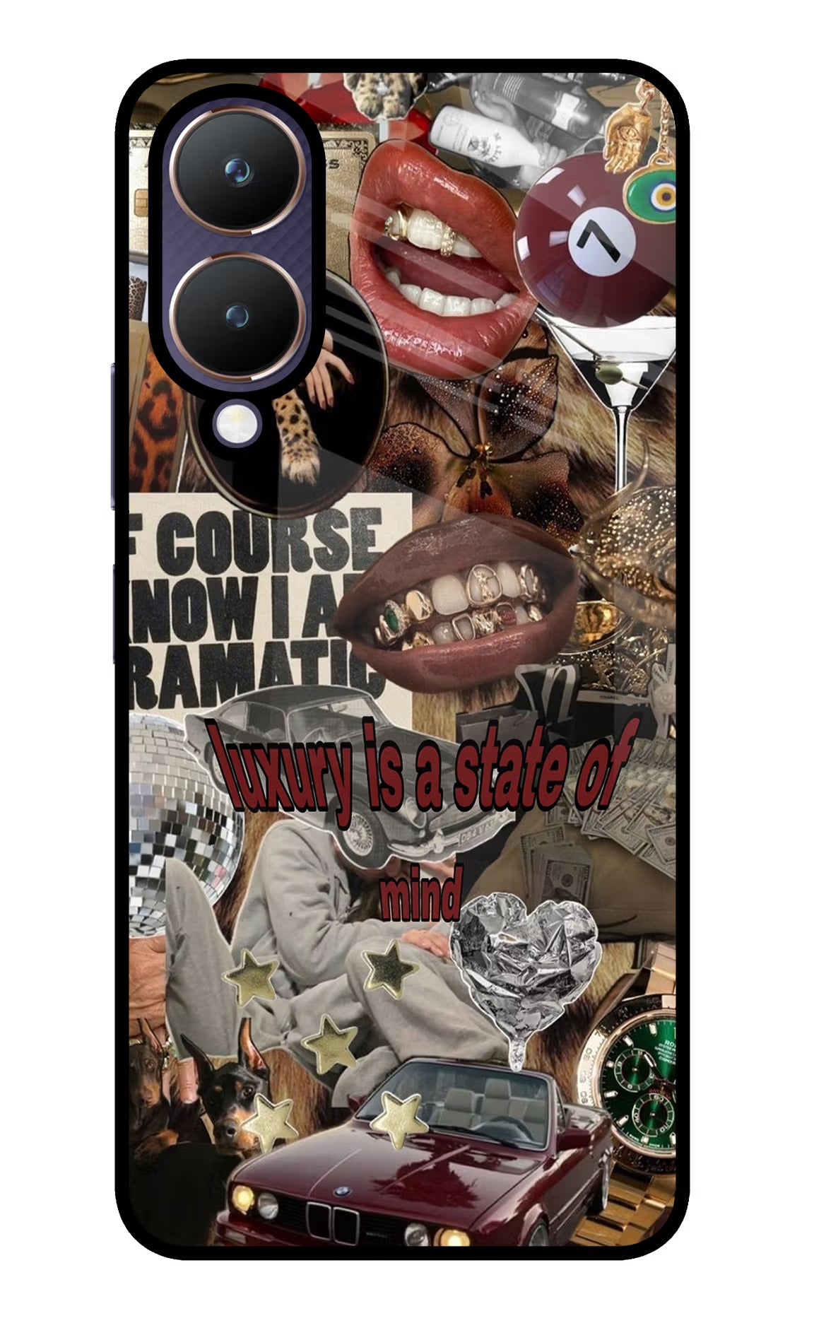 Luxury Vivo Y28 5G Glass Case Back Cover by Casekaro