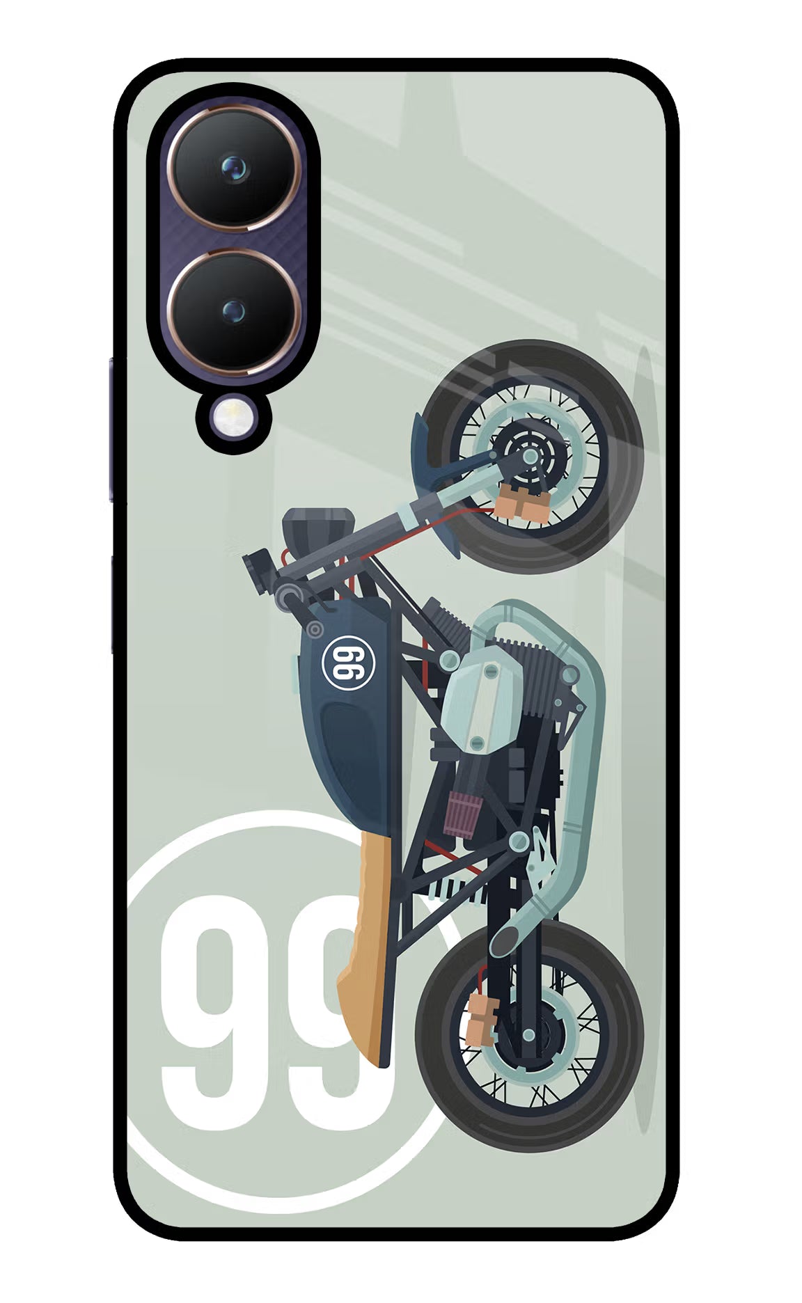 Classic Cafe Racer 99 Vivo Y28 5G Glass Case