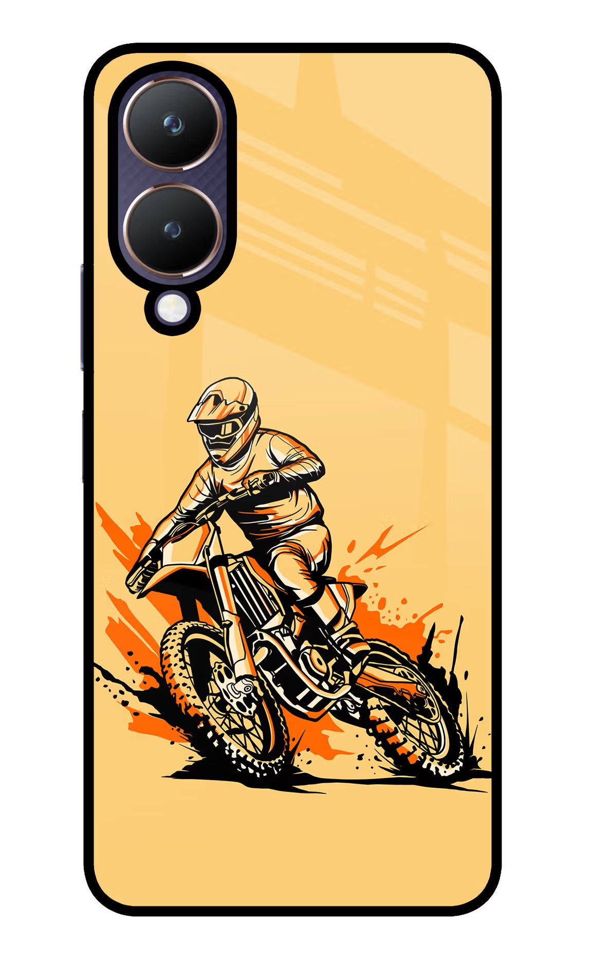 Off-Road Fury Vivo Y28 5G Glass Case Back Cover by Casekaro