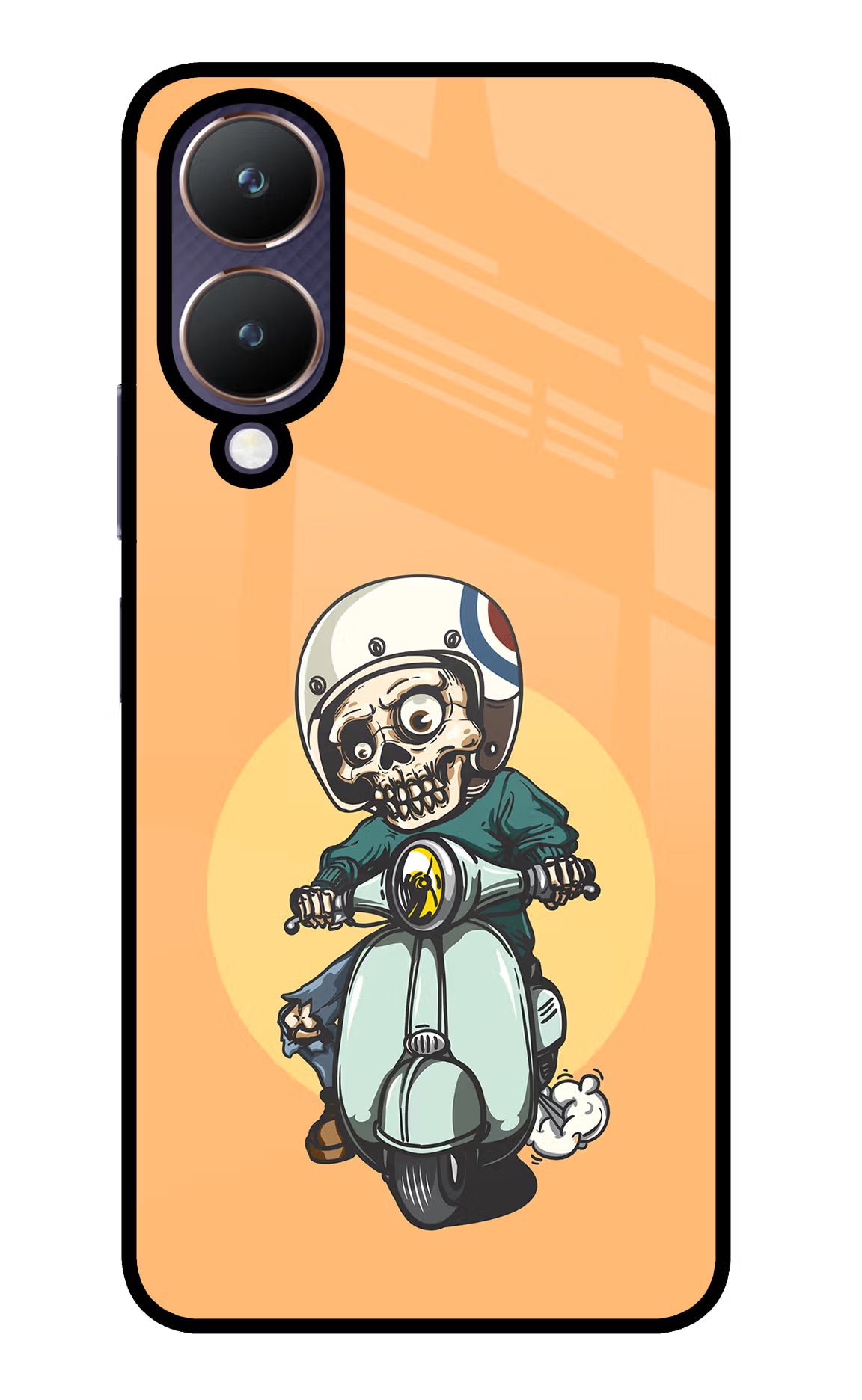 Undead Biker Vivo Y28 5G Glass Case Back Cover by Casekaro