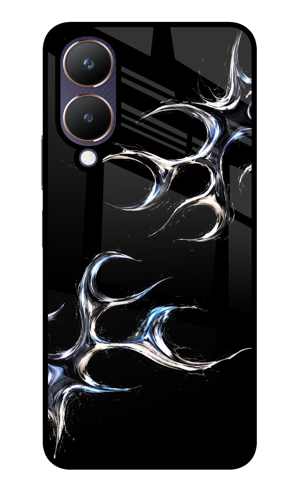 Chrome Tribal Vivo Y28 5G Glass Case Back Cover by Casekaro