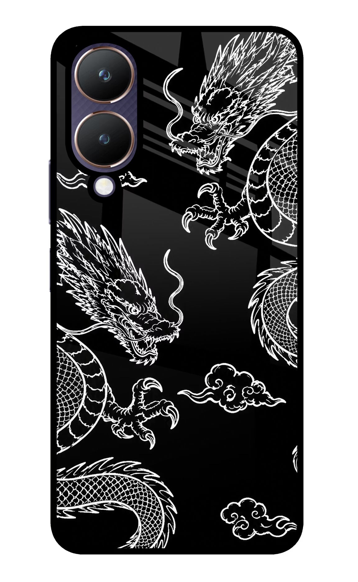 Twin Dragons Vivo Y28 5G Glass Case