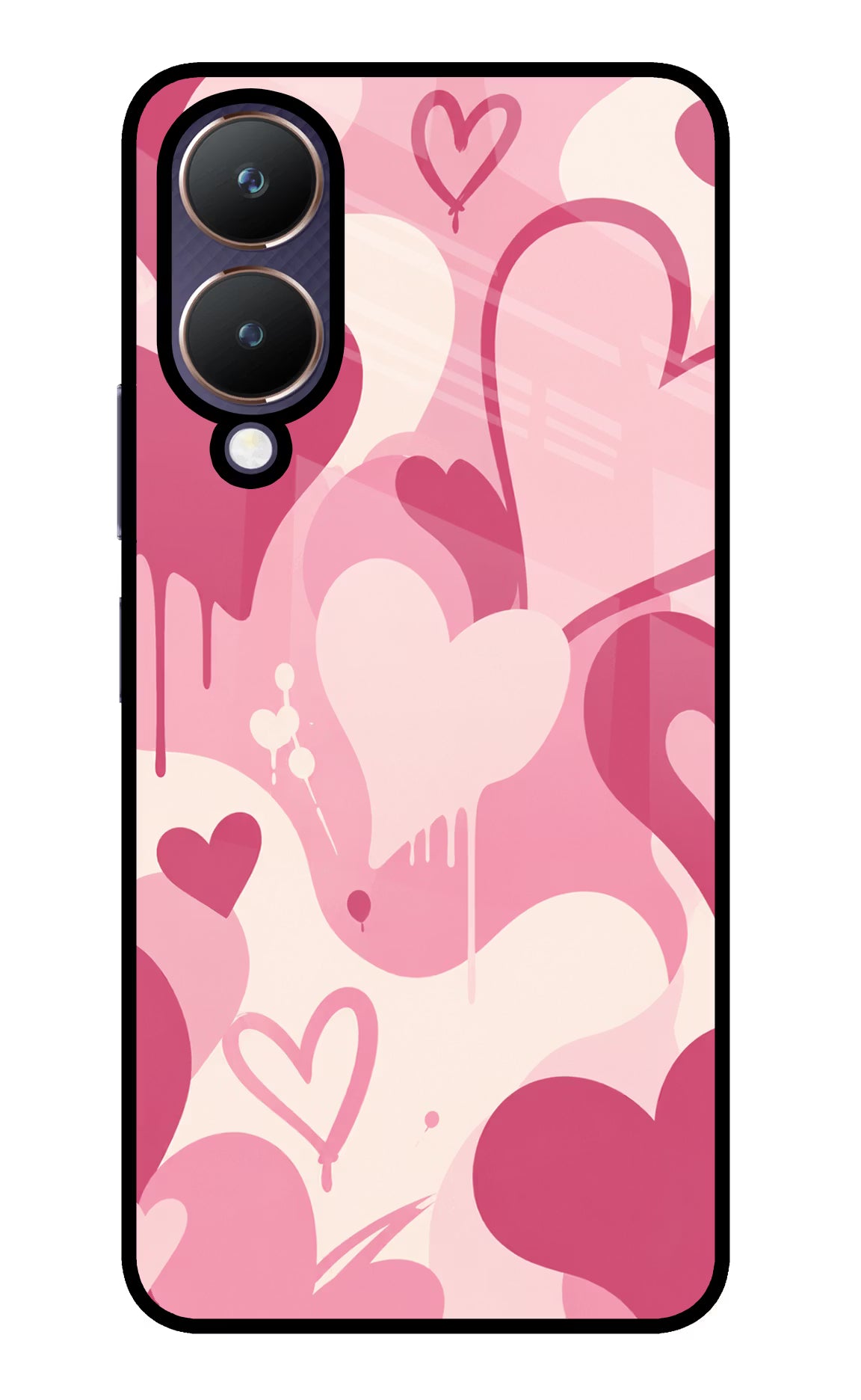 Hearty case Vivo Y28 5G Glass Case Back Cover by Casekaro