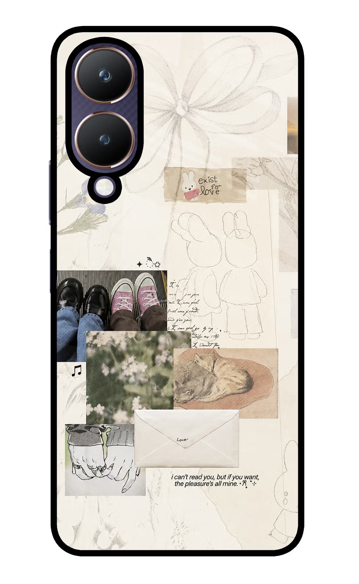 Soft Aesthetic Vivo Y28 5G Glass Case