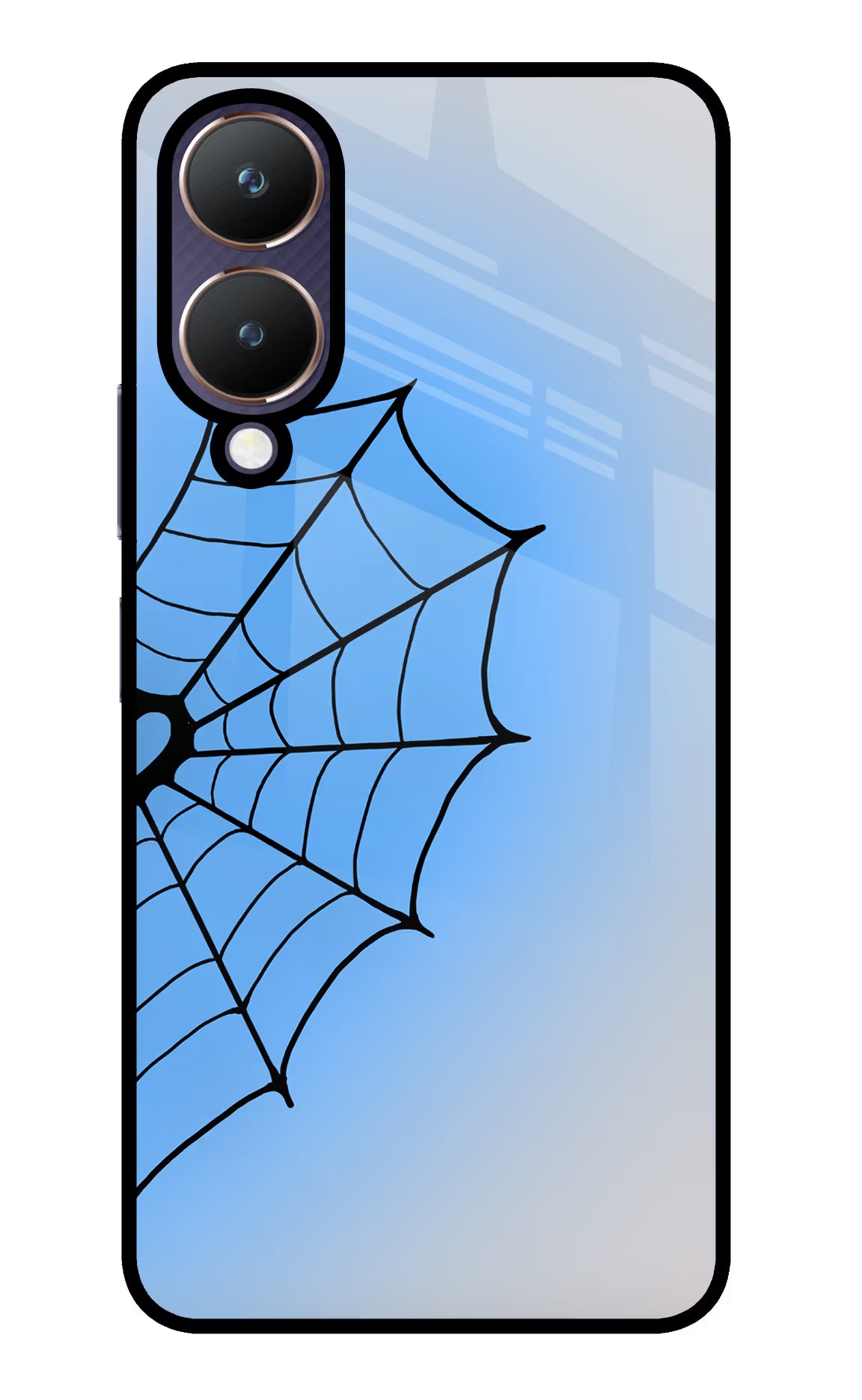 Blue Web Vivo Y28 5G Glass Case