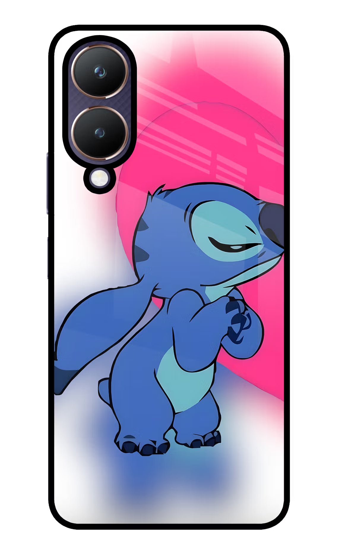 Stitch Hug Vivo Y28 5G Glass Case