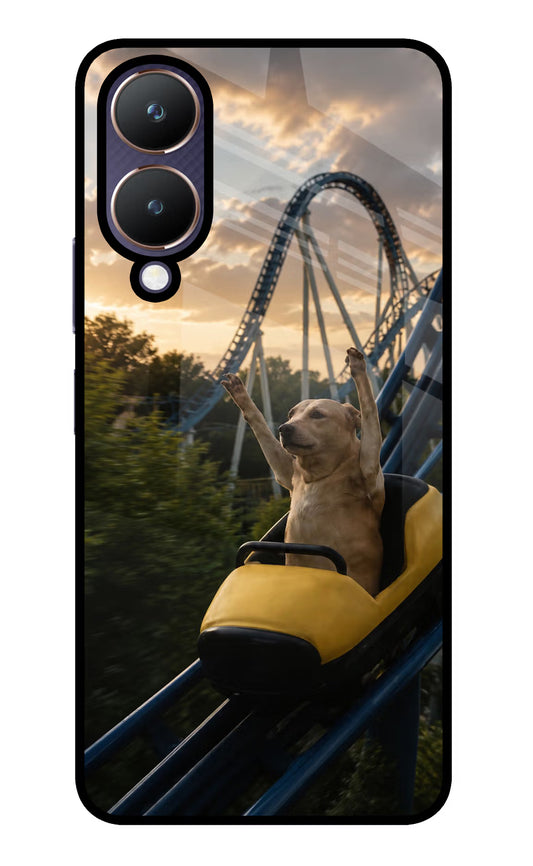 Rollercoaster Dog Vivo Y28 5G Glass Case
